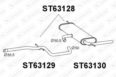 VENEPORTE ST63128 Глушитель выхлопных газов для SEAT ALTEA XL (5P5, 5P8) 1.6 TDI VENEPORTE ST63128 Глушитель выхлопных газов для SEAT ALTEA XL (5P5, 5P8) 1.6 TDI