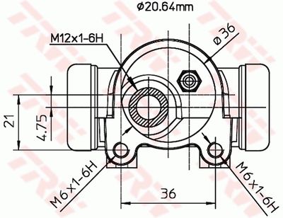 CILINDRU RECEPTOR FRANA TRW BWF153 1