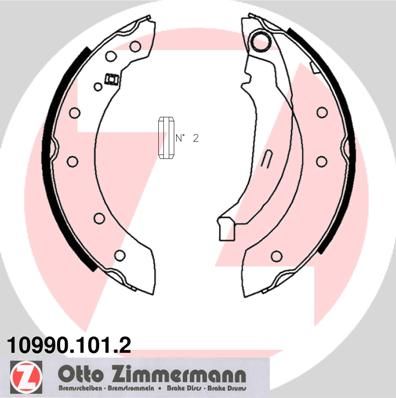 ZIMMERMANN 10990.101.2 Ремкомплект барабанных колодок  для PEUGEOT 106 (Пежо 106)