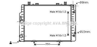 Радиатор, охлаждение двигателя AVA QUALITY COOLING MSA2132 для MERCEDES-BENZ S-CLASS