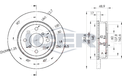 спирачен диск ICER 78BD0715-2