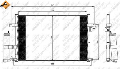 NRF 35573 Радиатор кондиционера  для CHEVROLET LACETTI (Шевроле Лакетти)