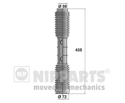 Комплект пыльника, рулевое управление NIPPARTS N2844027 для HONDA FR-V