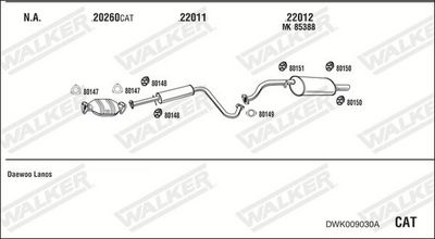 Изпускателна система WALKER DWK009030A