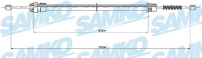 Тросик, cтояночный тормоз SAMKO C0736B для RENAULT SAFRANE