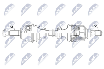 Приводной вал NTY NPW-FR-103 для FORD B-MAX