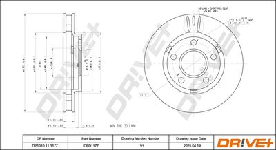 спирачен диск DR!VE+ DP1010.11.1177