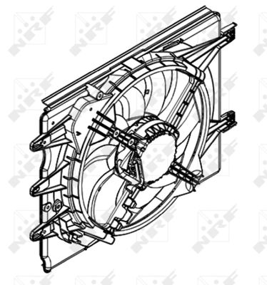 NRF 47596 Вентилятор системы охлаждения двигателя  для FIAT 500L (Фиат 500л)