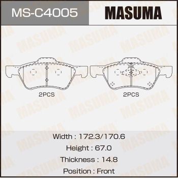 Комплект тормозных колодок MASUMA MS-C4005 для MAZDA TRIBUTE