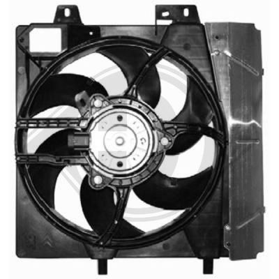 Вентилятор, охлаждение двигателя DIEDERICHS 8422609 для CITROËN C3