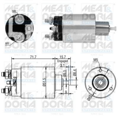 Тяговое реле, стартер MEAT & DORIA 46182