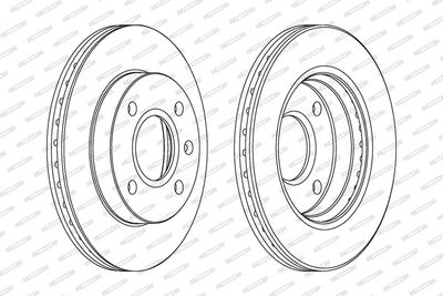 BREMSSCHEIBE FERODO DDF766C 1
