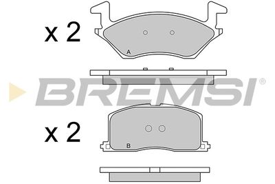 Комплект тормозных колодок, дисковый тормоз BREMSI BP2481 для TOYOTA STARLET