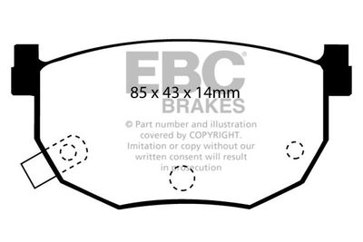 Комплект тормозных колодок, дисковый тормоз EBC Brakes DP528 для HYUNDAI LANTRA