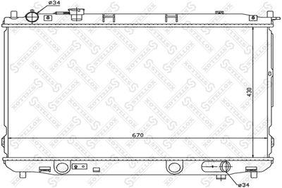 STELLOX 10-26486-SX Радиатор охлаждения двигателя для KIA CARENS (Киа Каренс)