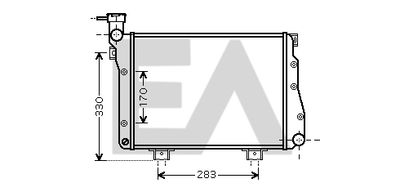 Радиатор, охлаждение двигателя EACLIMA 31R39002 для LADA NOVA