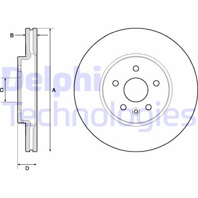 Bromsskiva DELPHI BG4710C