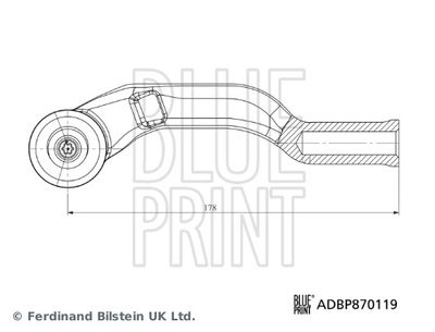 Końcówka drążka kierowniczego poprzecznego BLUE PRINT ADBP870119