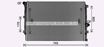 Радиатор, охлаждение двигателя AVA QUALITY COOLING VN2428 для VW TIGUAN