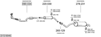 SISTEM DE ESAPAMENT BOSAL SYS16946