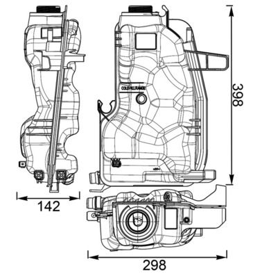разширителен съд, охладителна течност MAHLE CRT 76 000S