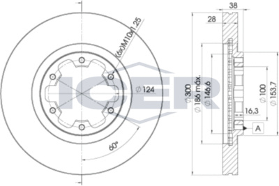 ICER 78BD2772-2 Тормозные диски для DAF CF FT 440 ICER 78BD2772-2 Тормозные диски для DAF CF FT 440
