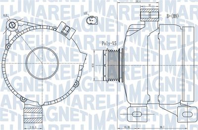 GENERATOR / ALTERNATOR MAGNETI MARELLI 063731968010