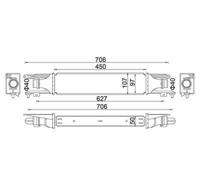 Интеркулер HART 612 500
