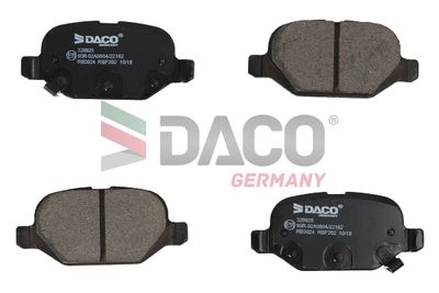 Комплект тормозных колодок, дисковый тормоз DACO Germany 320925 для FIAT PANDA