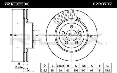 спирачен диск RIDEX