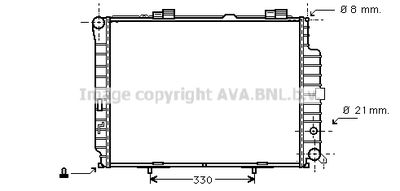 Радиатор, охлаждение двигателя AVA QUALITY COOLING MS2231 для MERCEDES-BENZ E-CLASS
