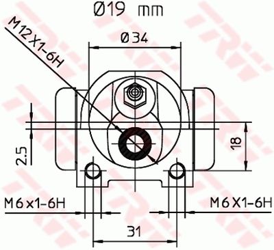 RADBREMSZYLINDER TRW BWD126 1
