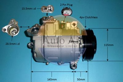 Compressor, air conditioning Auto Air Gloucester 14-9653P