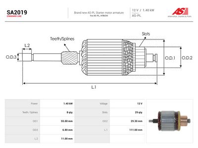 AS-PL - Rotor, štartér , SA2019