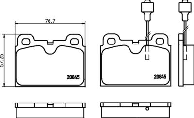 TEXTAR 2084502 Тормозные колодки и сигнализаторы  для TALBOT  (Талбот 1307-1510)