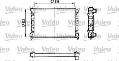 VALEO 883871 Радиатор охлаждения двигателя для VW PASSAT B3/B4 Variant (3A5, 35I)