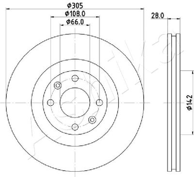 ASHIKA 60-00-0631 Тормозные диски  для PEUGEOT 406 Break (8E/F) 3.0 24V