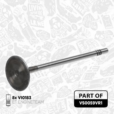 Sada ventilů, sací/výfukový ventil ET ENGINETEAM VS0059VR1