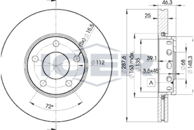 спирачен диск ICER 78BD4063-2