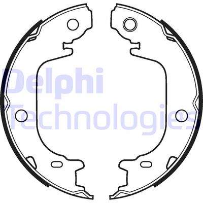 Bromsbackar, sats, parkeringsbroms DELPHI LS2122