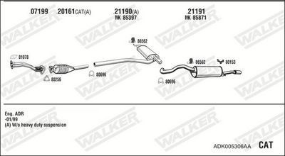 Изпускателна система WALKER ADK005306AA