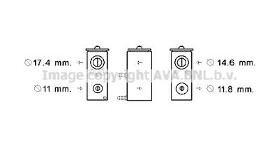 AVA QUALITY COOLING PE1376 Расширительный клапан кондиционера  для PEUGEOT  (Пежо Ркз)