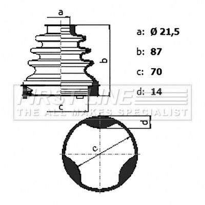 Bellow, drive shaft FIRST LINE FCB6430