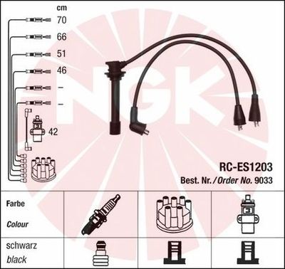 Комплект проводов зажигания NGK 9033 для SUZUKI GRAND VITARA
