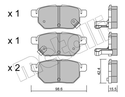 Brake Pad Set, disc brake 22-0746-0