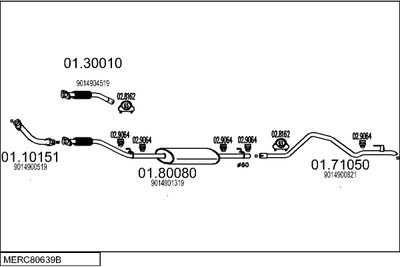 SISTEM DE ESAPAMENT MTS MERC80639B008670