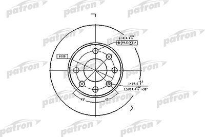 Тормозной диск PATRON PBD1608 для OPEL ASTRA