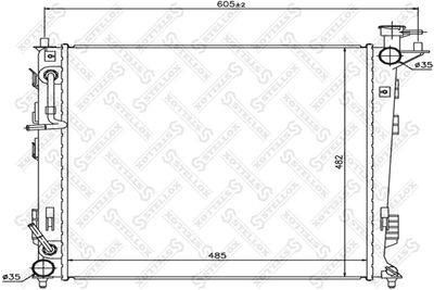 Радиатор, охлаждение двигателя STELLOX 10-26617-SX для HYUNDAI ix35