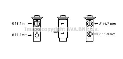 Расширительный клапан, кондиционер AVA QUALITY COOLING MS1112 для MERCEDES-BENZ VIANO
