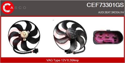 VENTILATOR RADIATOR CASCO CEF73301GS